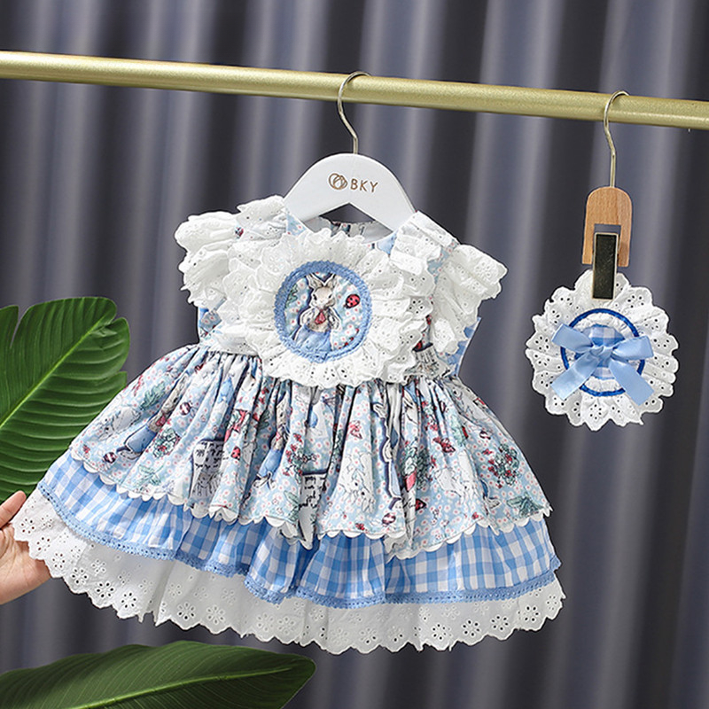 Baby Clothing Easter - 아기 소녀 여름 부활절 레이스 원피스
