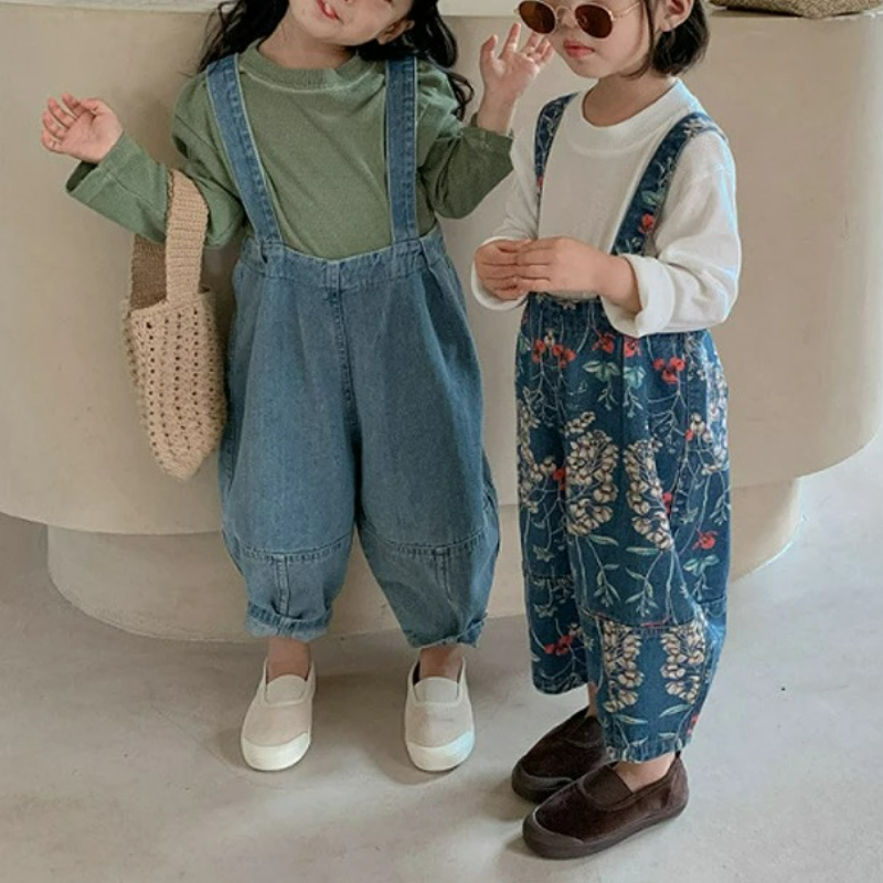 Baby Overall Denim - 2025 여름 남아 여아 데님 오버올