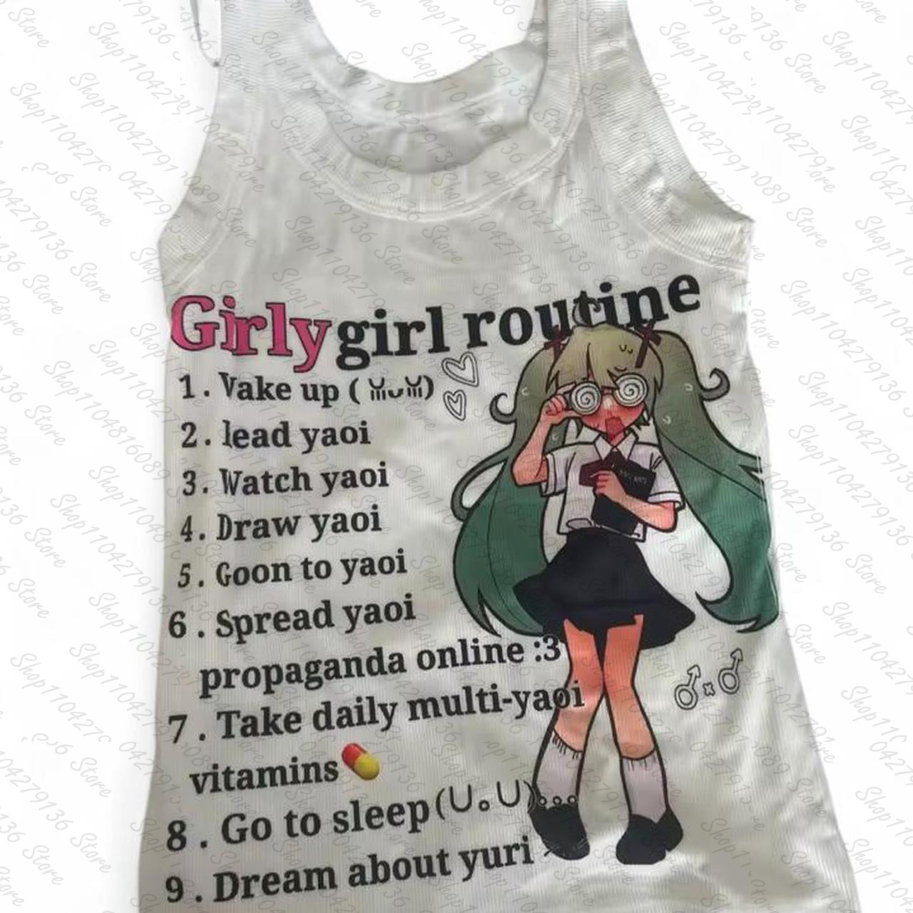 Baby Y2K Clothing - 탑 무헤르 탱크탑 & 캐미솔 프린트