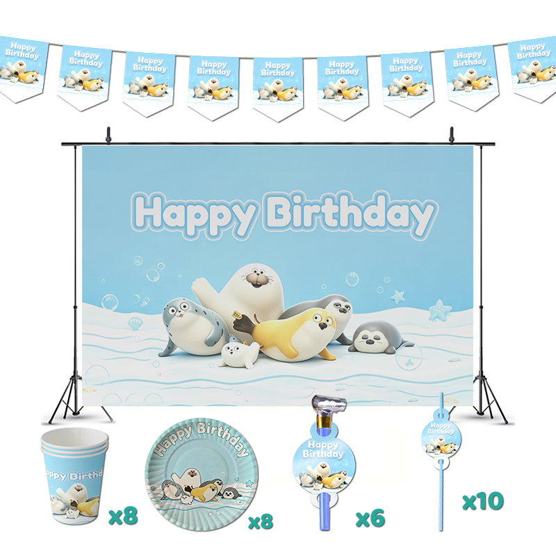 Baby Clothing Easter - 화난 물개돌고래 생일 파티 장식 동물