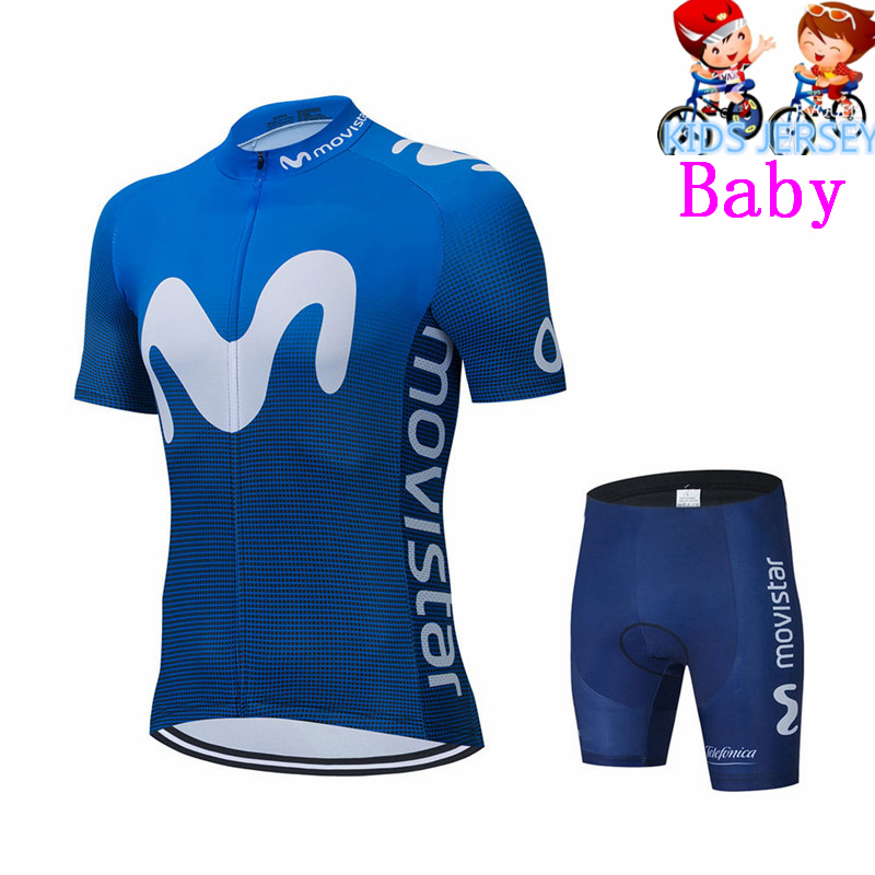 Baby Clothing Factory - Movistar Kids 형광 녹색 사이클링 저지