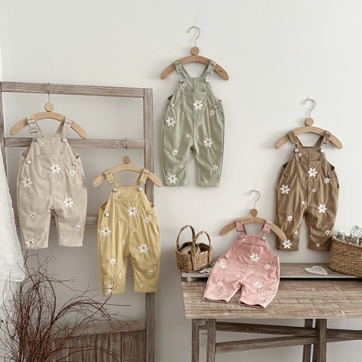 Baby Overall Denim - 한국 스타일 아기 남아 여아 점프슈트