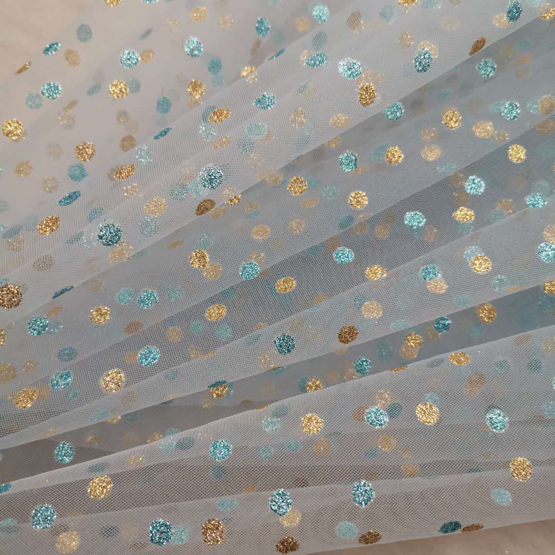 Baby Clothing Organic - 0.5M 화려한 폴카 도트 글리터 프린트