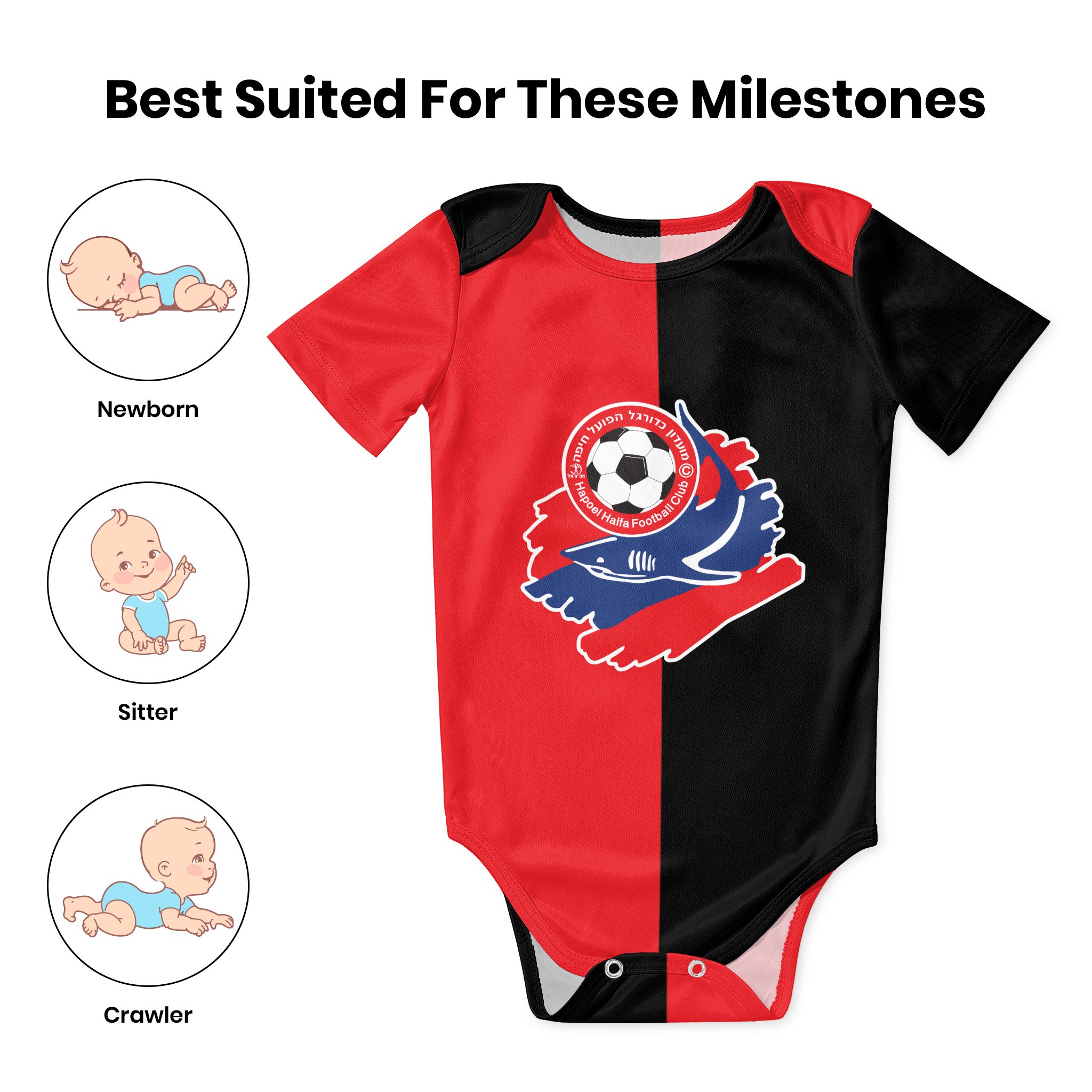 Hapoel Haifa 아기 바디수트, 유니섹스 셔츠, - Romper Onesie Baby 리뷰 및 가격
