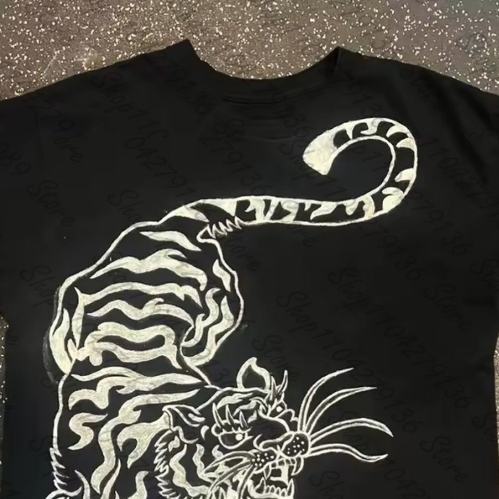 Y2k 의류 그런지 여성 의류 크롭 탑 여성 타이거 프 - Baby Y2K Clothing 리뷰 및 가격