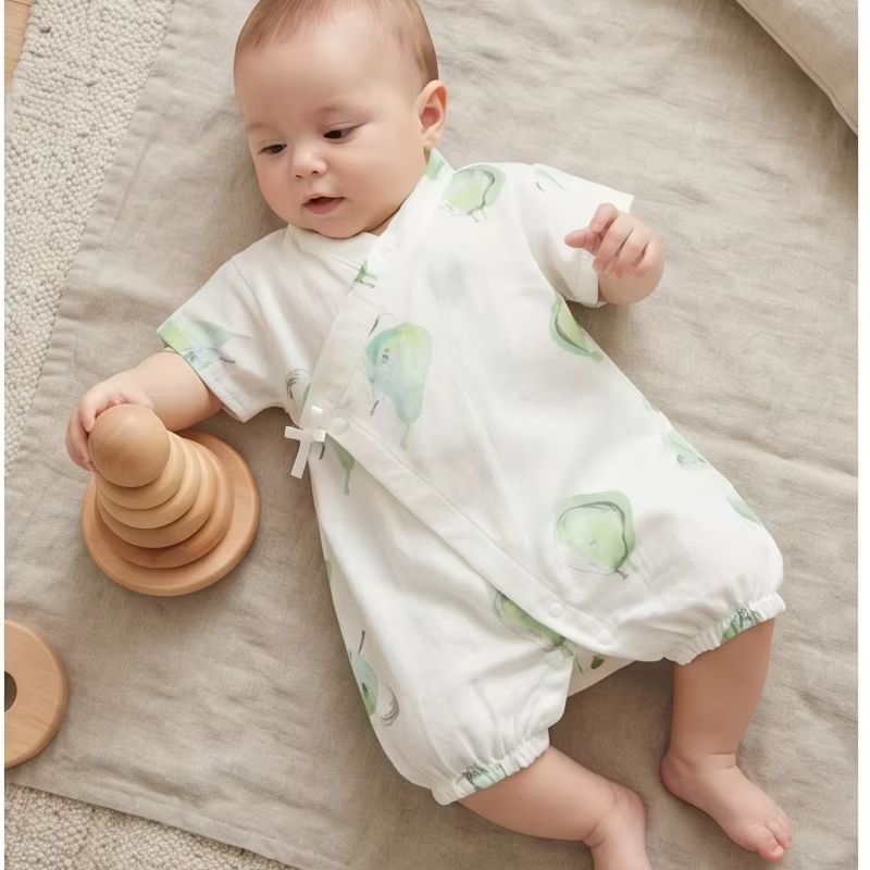 여름 아기 신생아 바디 슈트 배 프린트 짧은 소매 롬퍼 - Bamboo Bodysuit Baby 리뷰 및 가격