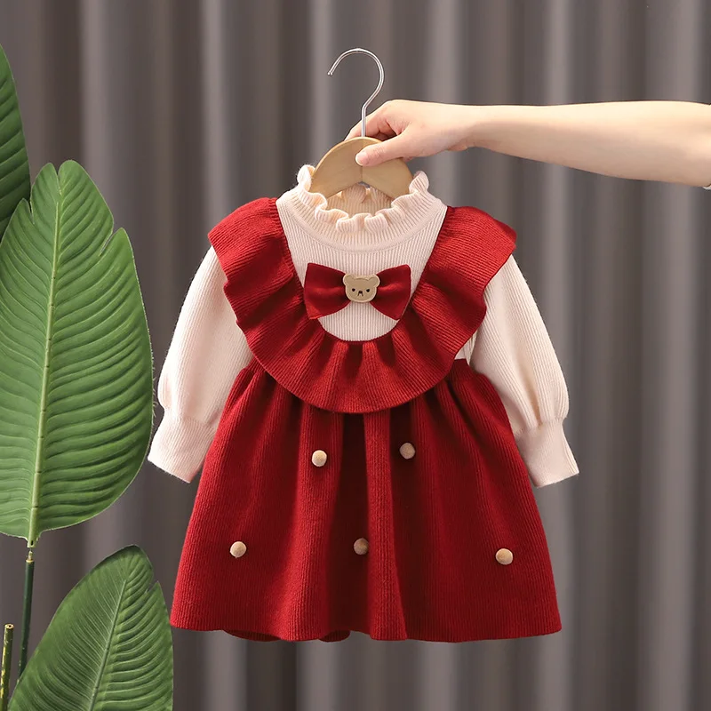 아기 소녀 옷 가을 겨울 따뜻한 아동 의류 니트 새해  - Baby Clothing For Girls 리뷰 및 가격