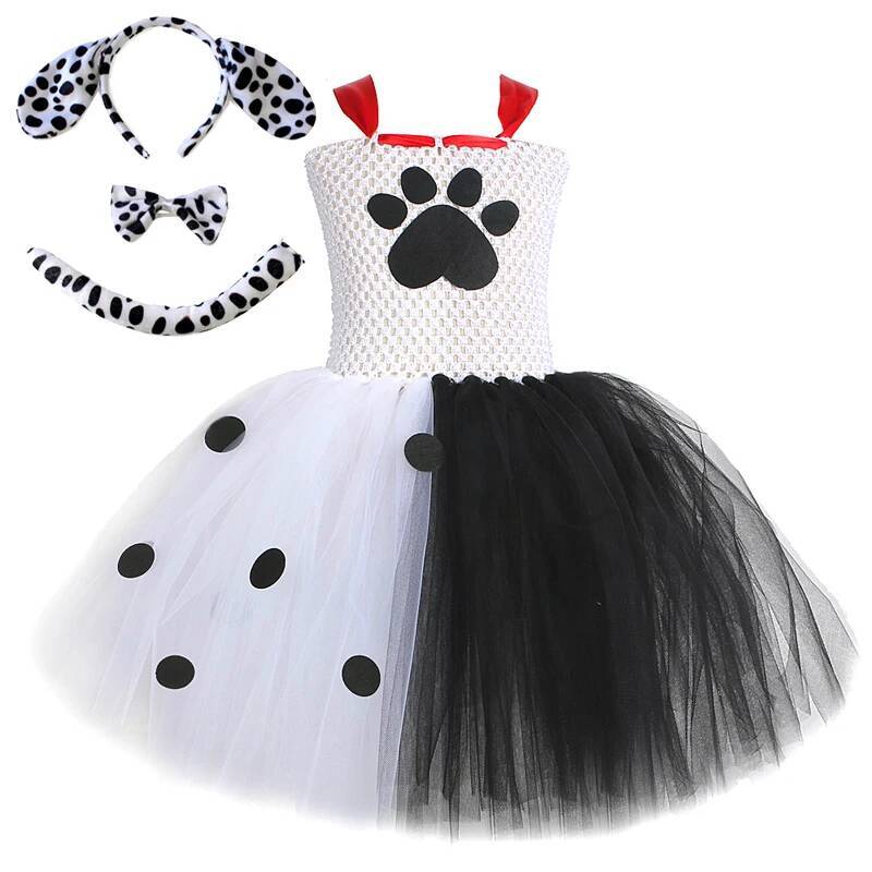 달마시안 개 투투 드레스 아기 소녀를위한 흰색 검은 반 - Baby Clothing For Girls 리뷰 및 가격