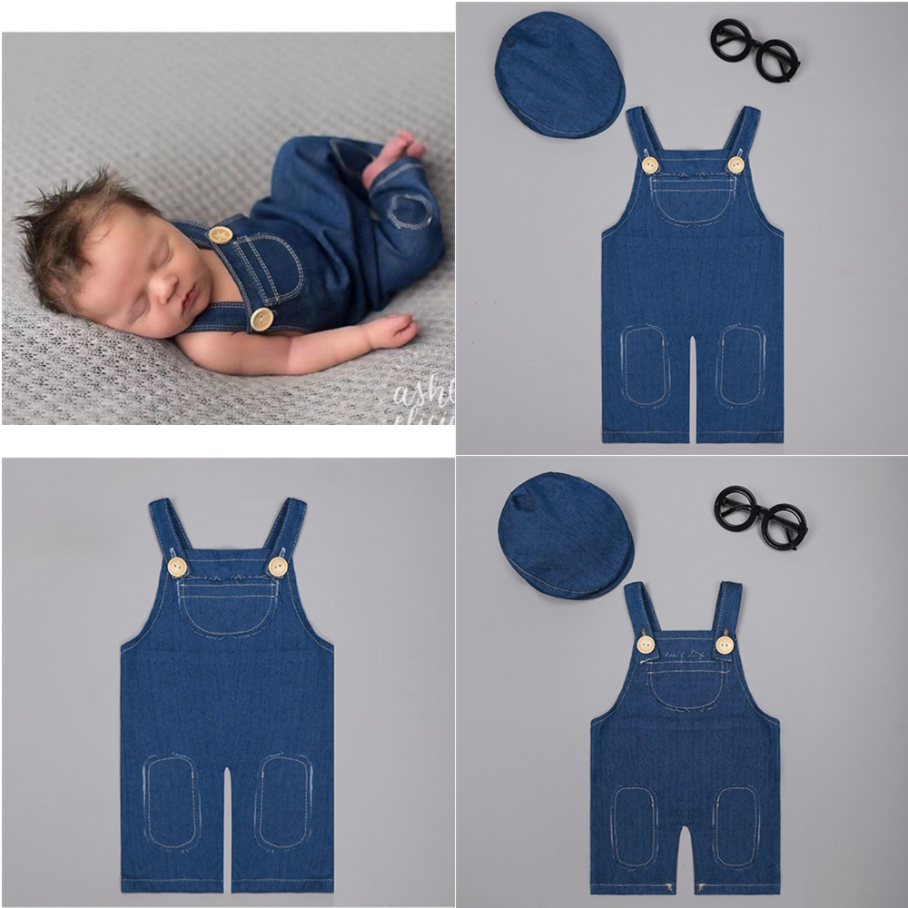 ❤️ 신생아 사진 촬영 의류 데님 오버롤 스튜디오 아기 - Baby Overall Denim 리뷰 및 가격