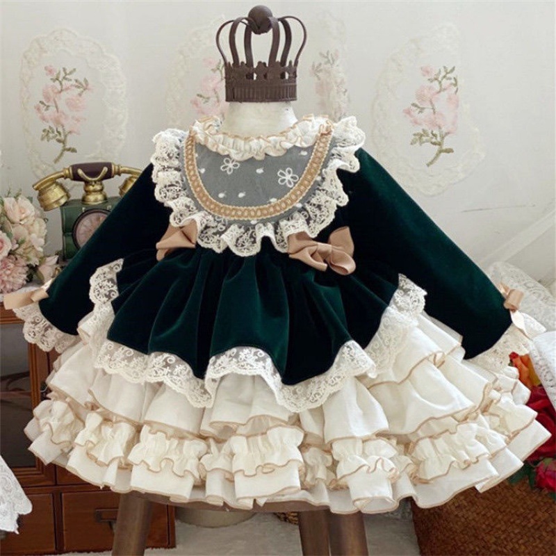 여자 아기 파티 드레스 새로운 스페인어 빈티지 로리타  - Baby Clothing Easter 리뷰 및 가격