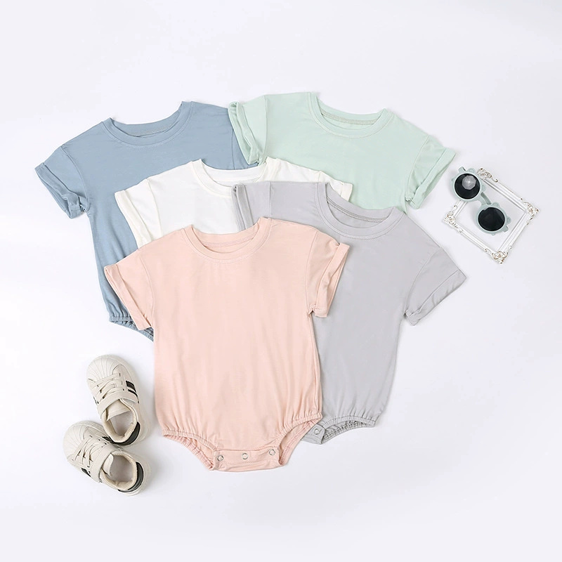 신생아 남아 여아 베이직 무지 반팔 롬퍼 대나무 섬유  - Bamboo Bodysuit Baby 리뷰 및 가격