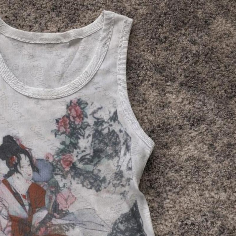 여름 패션 Y2K 스타일 펑크 고딕 프린팅 스트릿 베스 - Baby Y2K Clothing 리뷰 및 가격