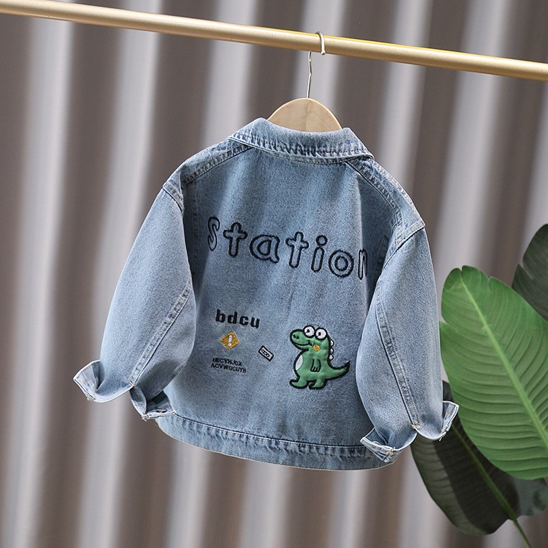 귀여운 스타일 아기 어린이 데님 자켓 어린이를위한 공룡 - Baby Clothing For Girls 리뷰 및 가격