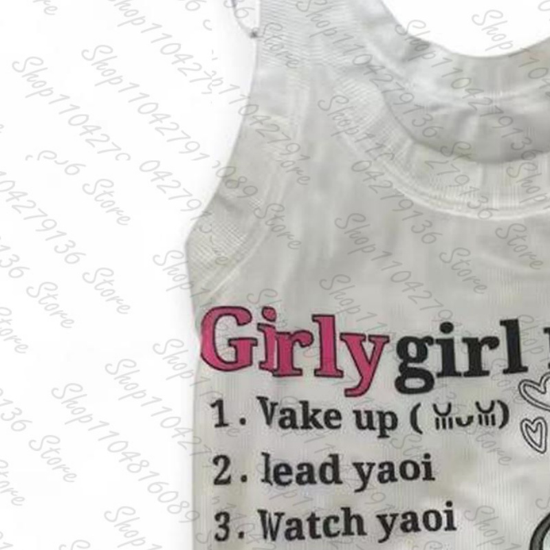 탑 무헤르 탱크탑 & 캐미솔 프린트 크롭탑 의류 그런지 - Baby Y2K Clothing 리뷰 및 가격