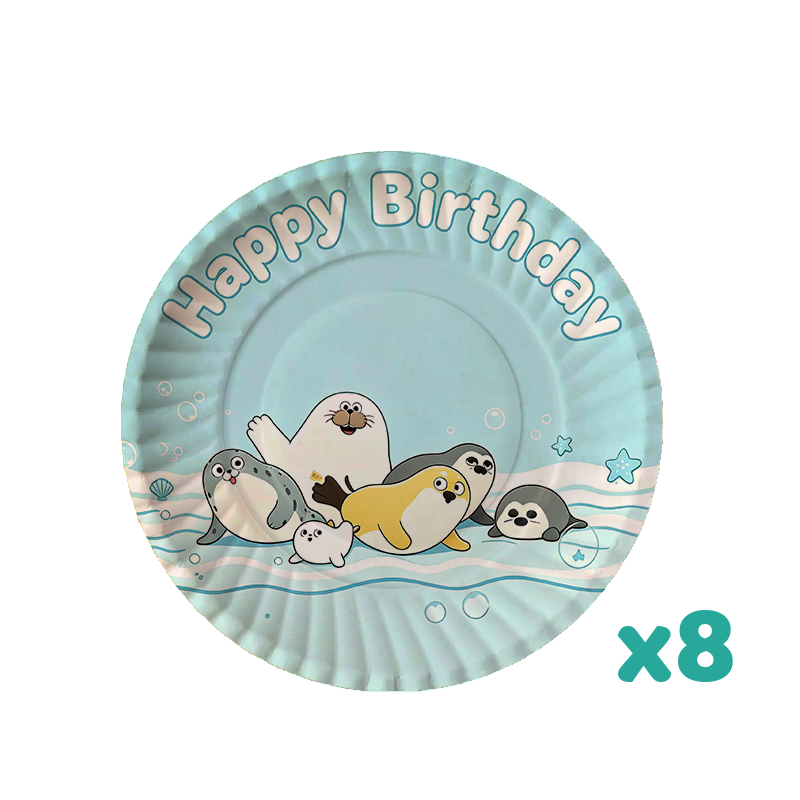 화난 물개돌고래 생일 파티 장식 동물 테마 용품 배경  - Baby Clothing Easter 리뷰 및 가격