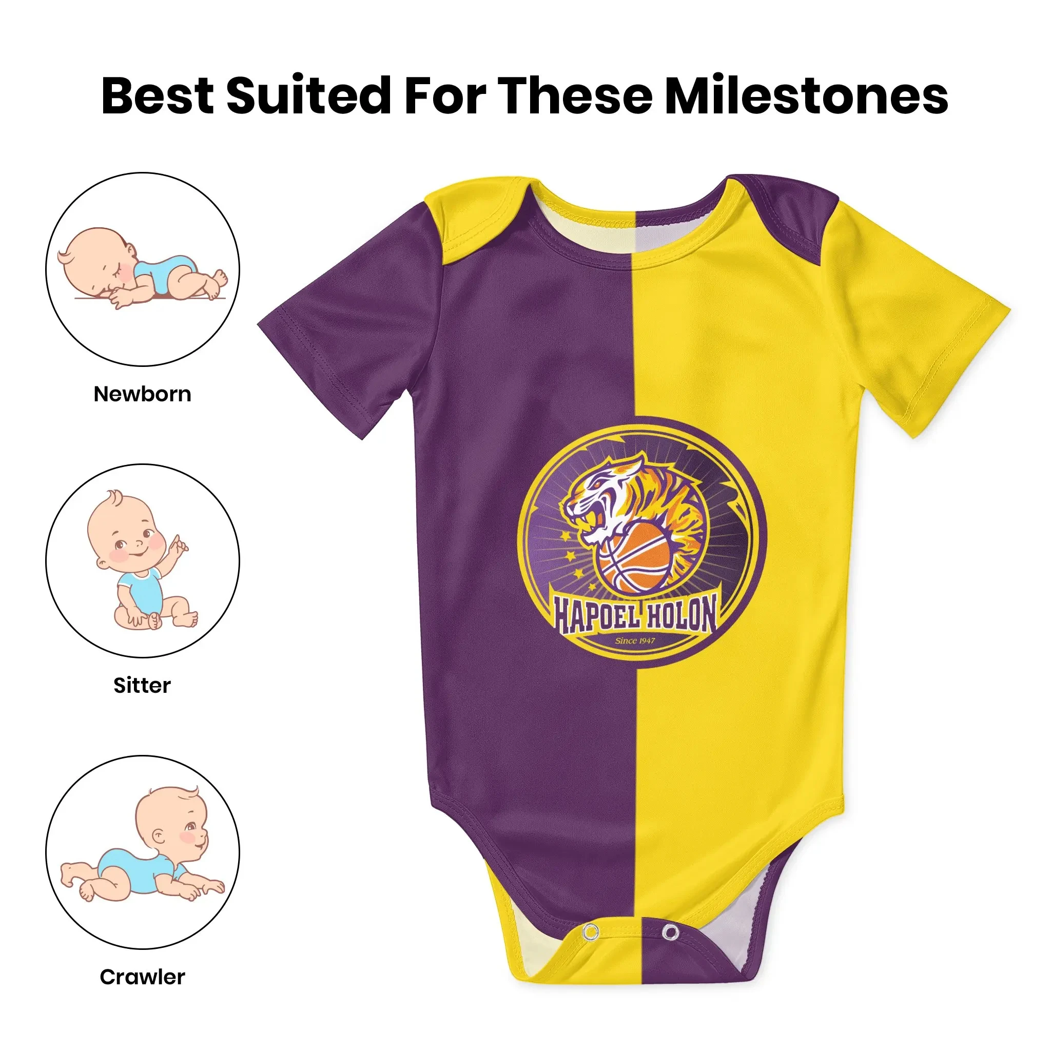 Hapoel Holon 농구 베이비 바디 슈트 유니섹스 - Romper Onesie Baby 리뷰 및 가격