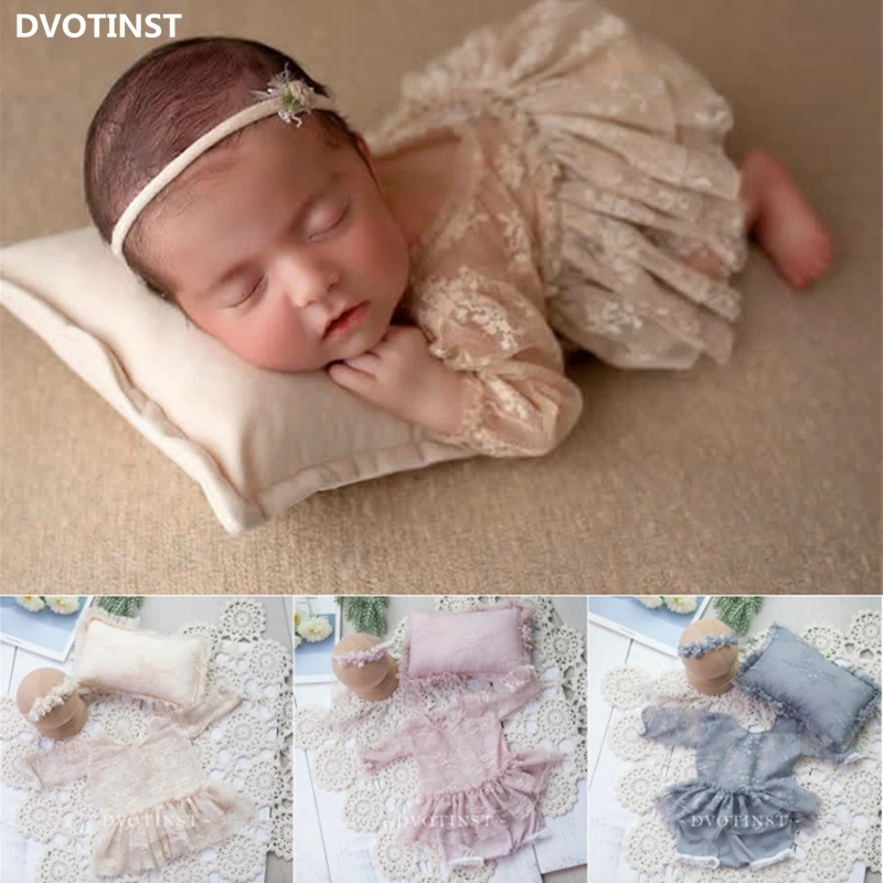 아기 소녀 레이스 의상 Bodysuit 머리띠 베개 옷 - Baby Clothing Gifts 리뷰 및 가격