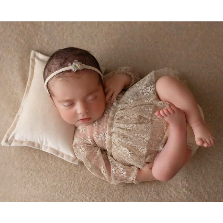아기 소녀 레이스 의상 Bodysuit 머리띠 베개 옷 - Baby Clothing Gifts 리뷰 및 가격