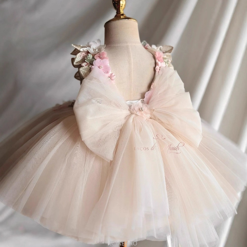 웨딩 드레스 여름 어린이 소녀 첫 번째 생일 꽃 공주  - Baby Clothing For Girls 리뷰 및 가격