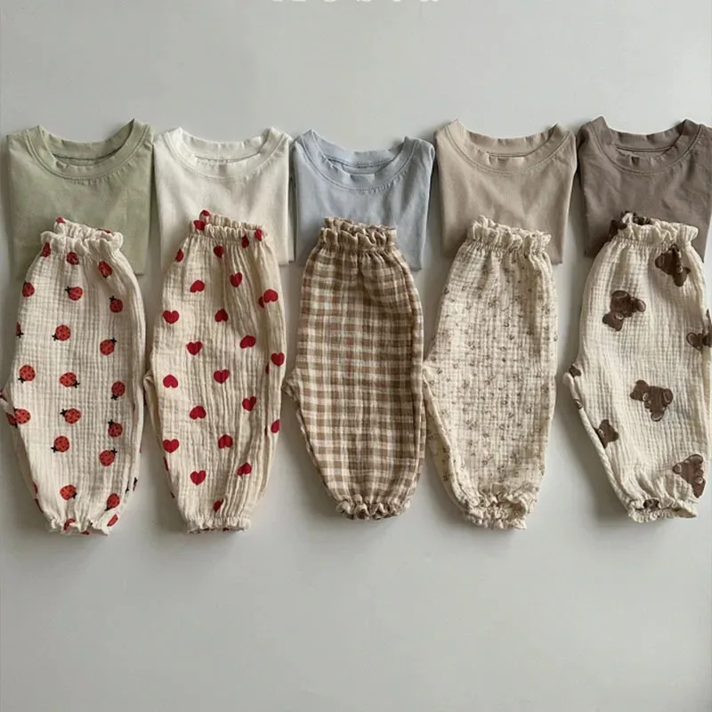 부드러운 무슬린 옷 바지 카프리 바지 유기농 면 베이비 - Baby Clothing Organic 리뷰 및 가격
